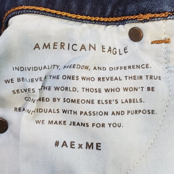 American Eagle Outfitters Artist Crop Next Level Stretch Denim Jeans Sz 0 Short - Picture 12 of 13
